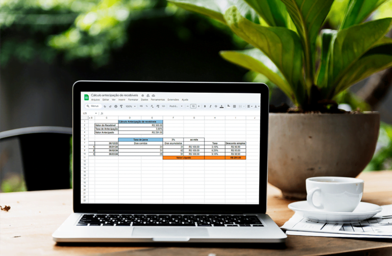 Cálculo de Antecipação de Recebiveis - Excel